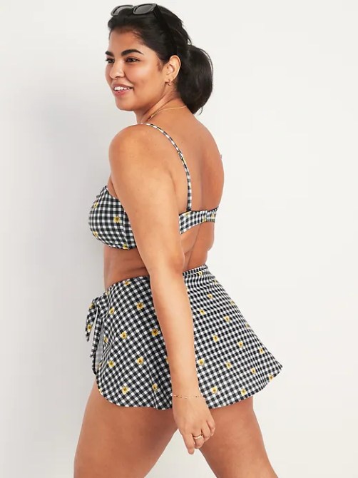 High-Waisted Wrap-Front Sarong