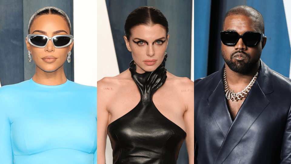 Kim Kardashian, Julia Fox, Kanye West