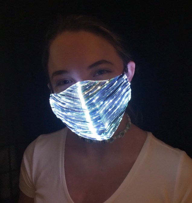 MaryStudioDesignsUS. LED light-up color changing mask. Etsy.