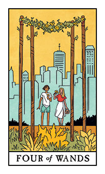 4 Of Wands Tarot
