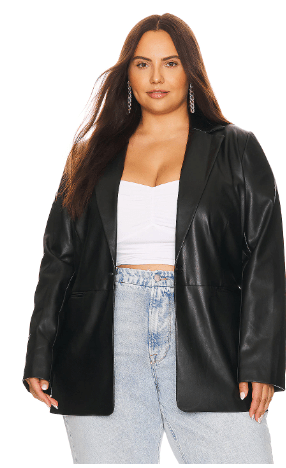 Chloe Faux Leather Blazer