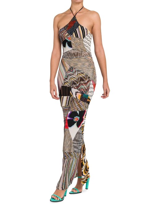Missoni Sleeveless Knit Patchwork Maxi Dress Saks
