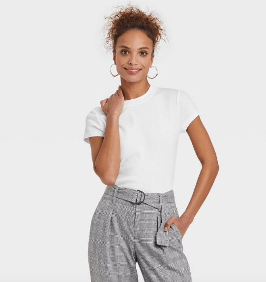 Short Sleeve Ribbed T-Shirt