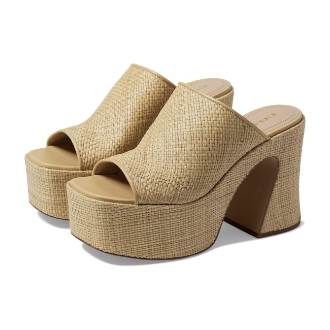 Coach Bobi Straw Platform Sandal