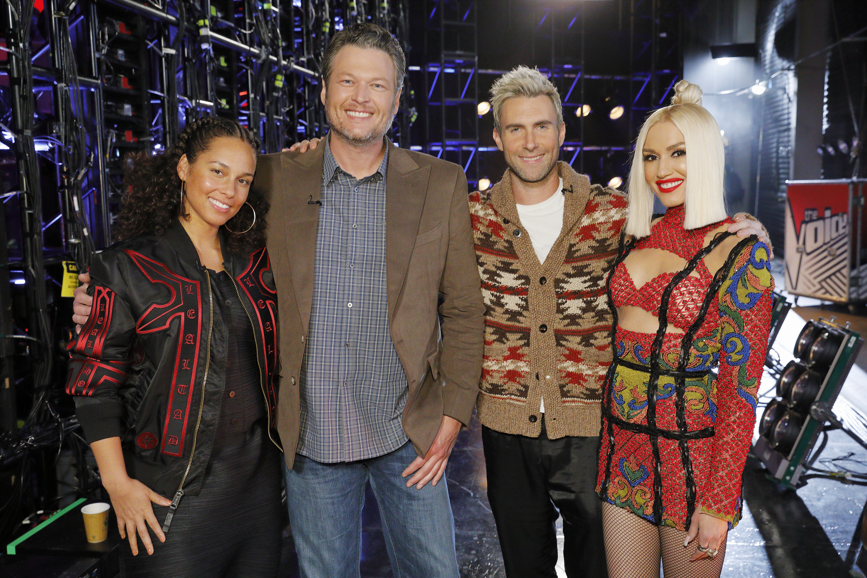 Blake Shelton Adam Levine Gwen Stefani