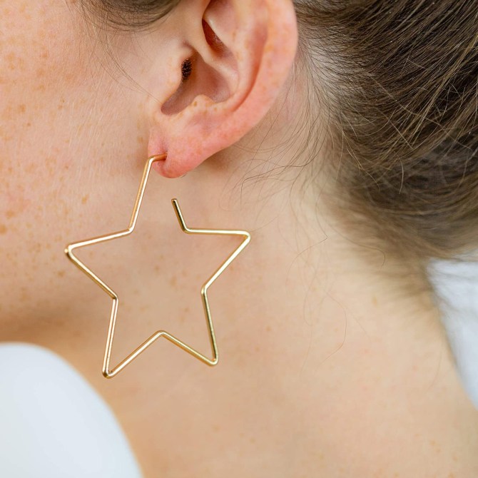 And Lovely 14K Gold Dipped Star Earrings