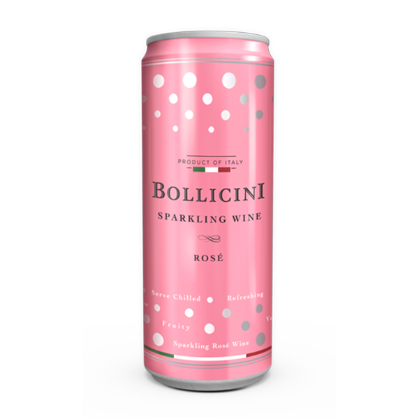 A can of sparkling rose wine