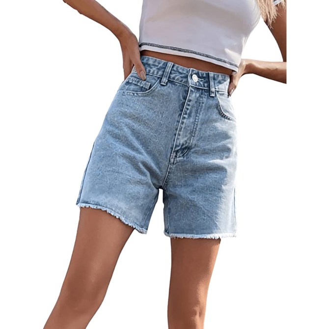 SweatyRocks Women's High Waist Denim Shorts