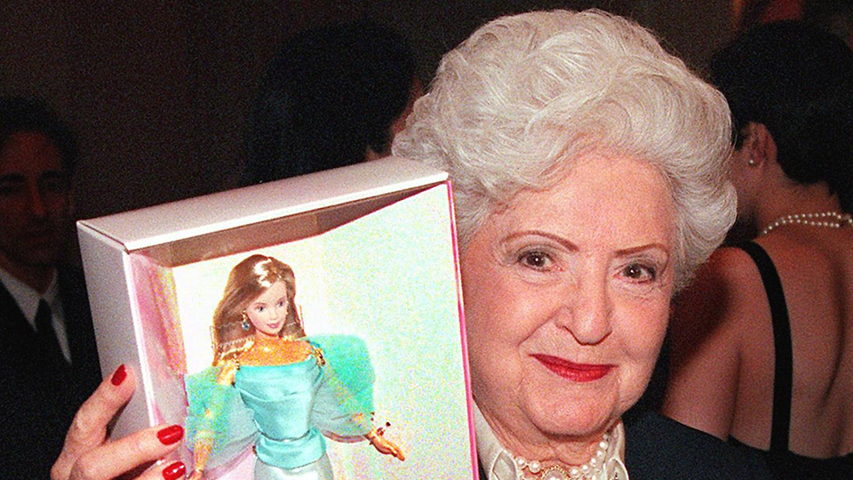 NEW YORK, UNITED STATES:  Ruth Handler, Mattel Inc. co-founder and inventor of the Barbie Doll, displays the special 40th Anniversary Barbie at a press conference 07 February in New York City.  A group of ten inspirational women were recognized at the press conference as "Ambassadors of Dreams" in a program designed to encourage and inspire young women.  AFP PHOTO/Matt CAMPBELL (Photo credit should read MATT CAMPBELL/AFP via Getty Images)