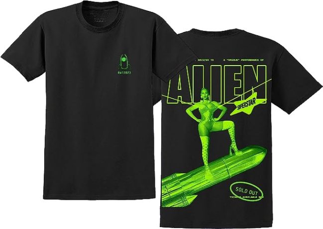 Beyoncé Official Renaissance World Tour Merch Alien Superstar T-Shirt