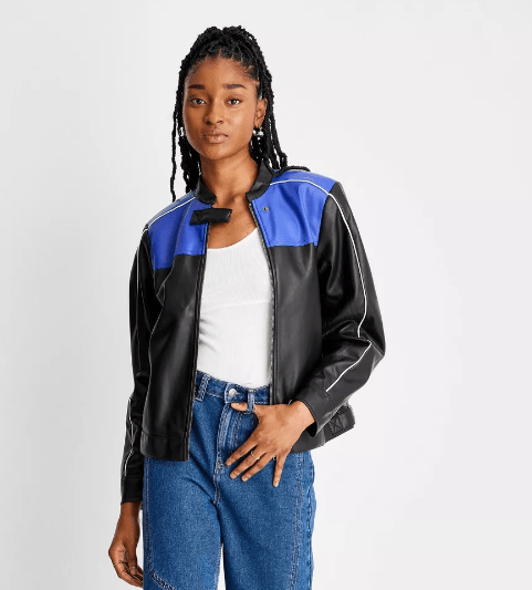 Long Sleeve Faux Leather Jacket