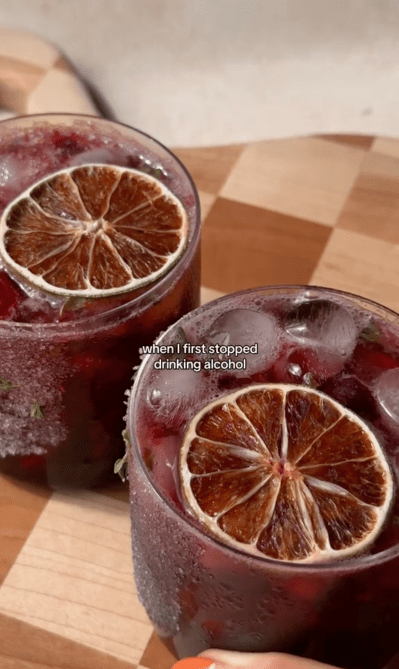 Cherry and Thyme Mocktail