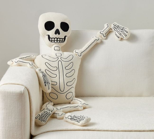 Mr. Bones Shaped Pillow pottery barn