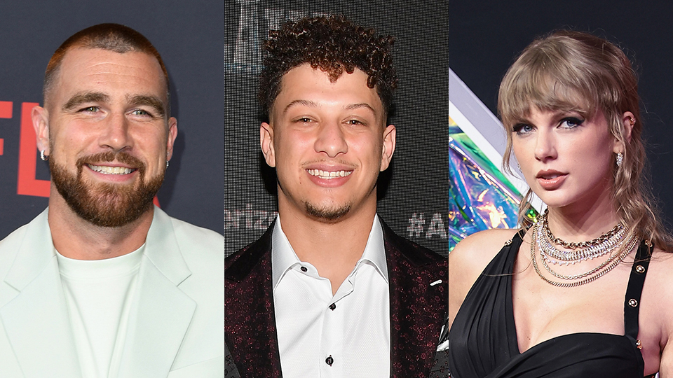 Travis Kelce, Patrick Mahomes, Taylor Swift