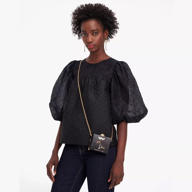Kate Spade Black Friday Sale: Organza Dots Puff Sleeve Top