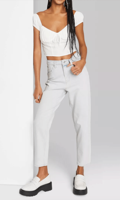 Super-High Rise Tapered Jeans - Wild Fable™ Ultra Light Wash