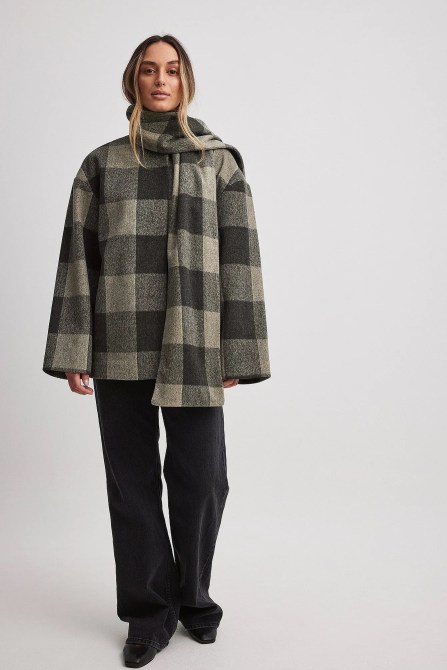 Scarf Coats 2024: NA-KD Short Scarf Detailed Coat