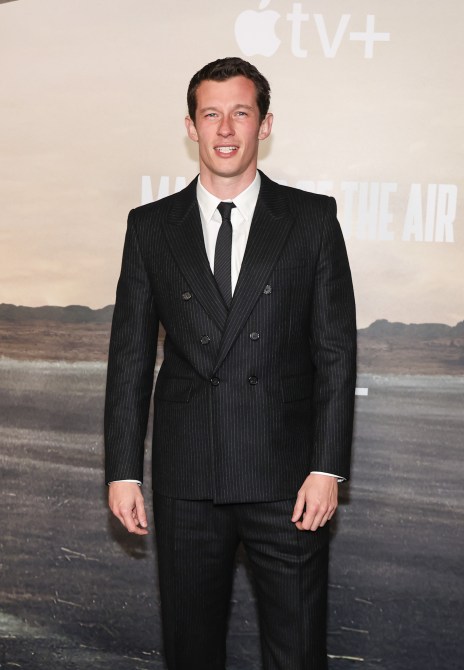 Callum Turner attends the world premiere of Apple TV+'s "Masters Of The Air" at Regency Village Theatre on January 10, 2024 in Los Angeles, California.