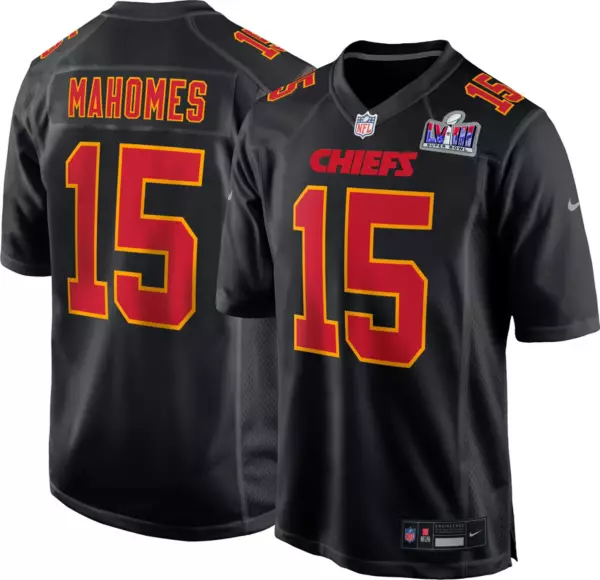 Nike Men's 2024 Super Bowl LVIII Bound Patch Kansas City Chiefs Patrick Mahomes #15 Game Jersey