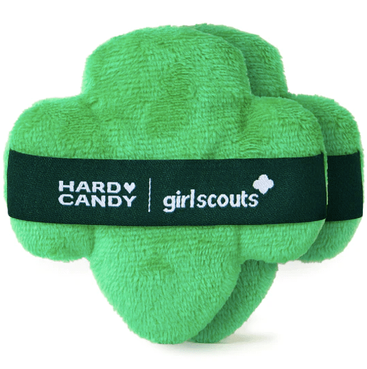 Two Hard Candy x Girl Scouts Be Bold, Do More Powder Puffs—green fluffy puffs you can use to apply makeup