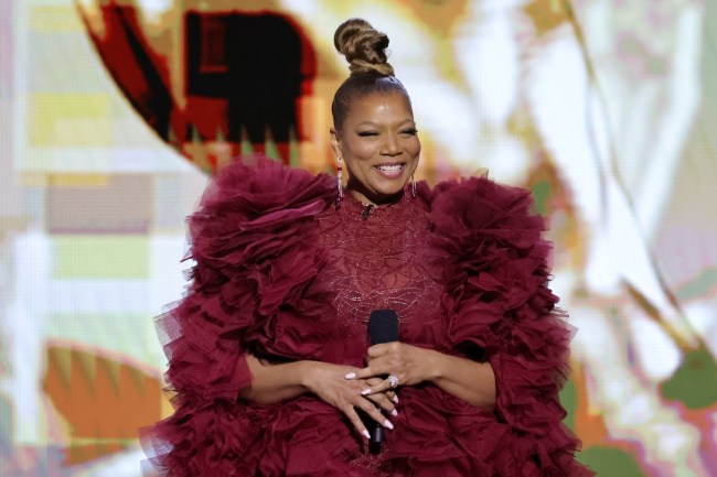 Host Queen Latifah speaks onstage during the 54th NAACP Image Awards at Pasadena Civic Auditorium on February 25, 2023