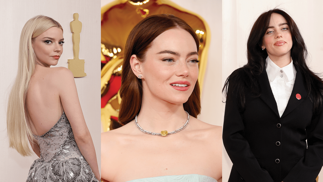 Anya Taylor-Joy, Emma Stone, and Billie Eilish at the 2024 Oscars.