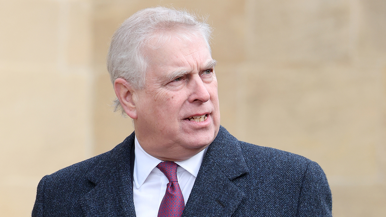 Prince Andrew, Duke of York attends the Thanksgiving Service for King Constantine of the Hellenes at St George's Chapel on February 27, 2024 in Windsor, England. Constantine II, Head of the Royal House of Greece, reigned as the last King of the Hellenes from 6 March 1964 to 1 June 1973, and died in Athens at the age of 82
