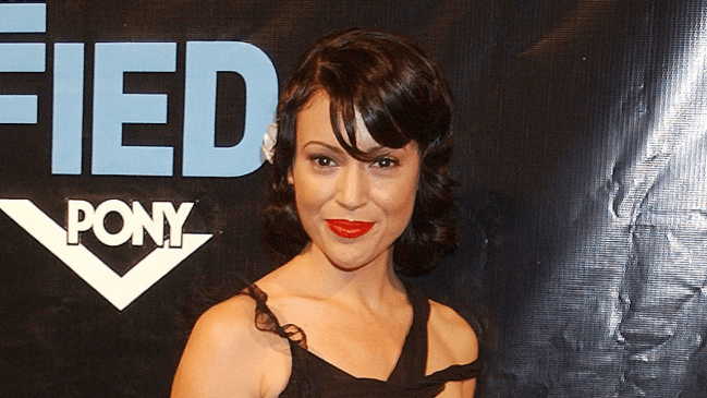 Ayssa Milano in 2002 at Justin Timberlake "Justified" Record Release Party