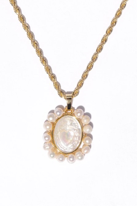 Child of Wild Love Stoned Pearl Necklace