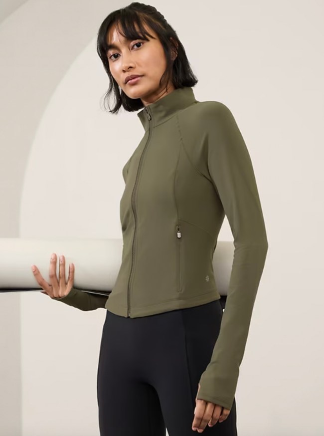 Athleta Salutation Crop Mesh Jacket