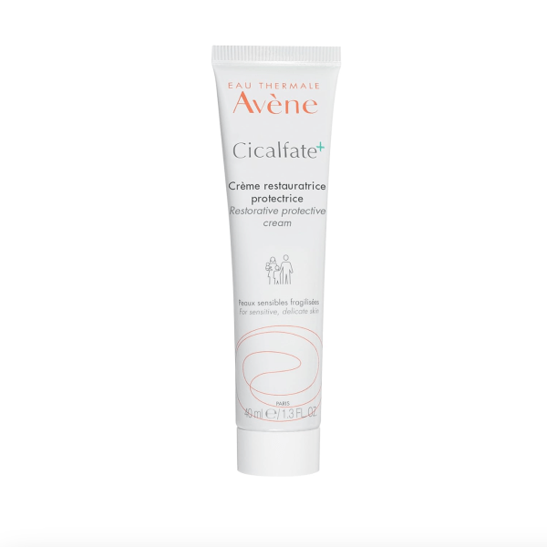 Avene Cicalfate+ Restorative Protective Cream in a white bottle.