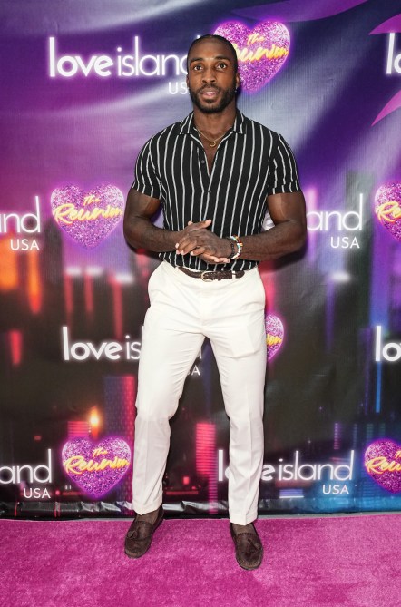 Nigel Okafor attends the "Love Island USA: The Reunion" photo call at Chelsea Studios on August 14, 2024 in New York City.