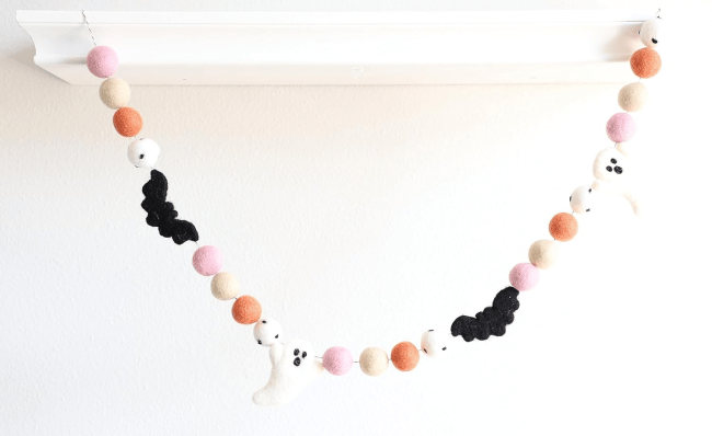 TheMiniFeltFactory Halloween Boho Felt Garland