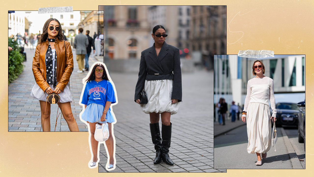 bubble skirt outfits street style