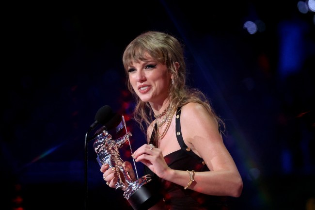 Taylor Swift accepts the Song of the Year award for "Anti-Hero" onstage during the 2023 MTV Video Music Awards at Prudential Center on September 12, 2023 in Newark, New Jersey.
