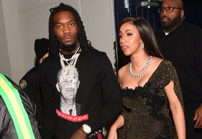 Rapper Offset of the Group Migos and Cardi B attend DJ Holiday Birthday Celebration at Amora Lounge on November 16, 2017 in Atlanta, Georgia.