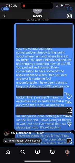 Devin texts The Bachelorette