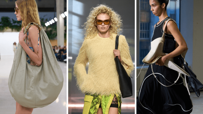 large slouchy bags on spring/summer 2025 runways