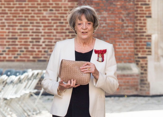 LONDON, ENGLAND - JUNE 13:  Maggie Smith attends Evensong in celebration of the centenary of the Order of the Companions of Honour at Hampton Court Palace on June 13, 2017 in London, England.