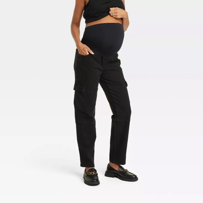 Isabel Maternity by Ingrid & Isabel™ Over Belly 90's Straight Maternity Jeans