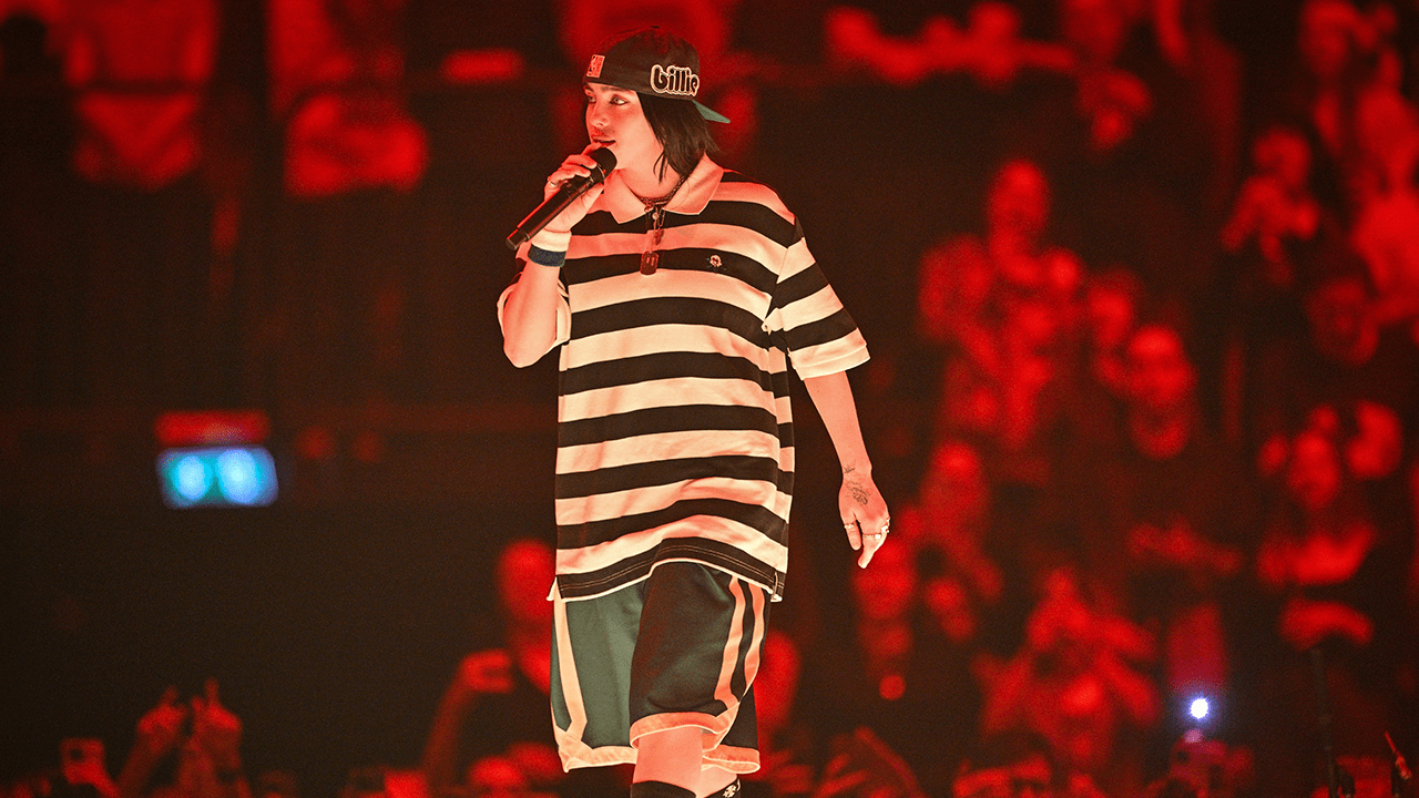 Billie Eilish performs at Avicii Arena on April 23, 2025 in Stockholm, Sweden.