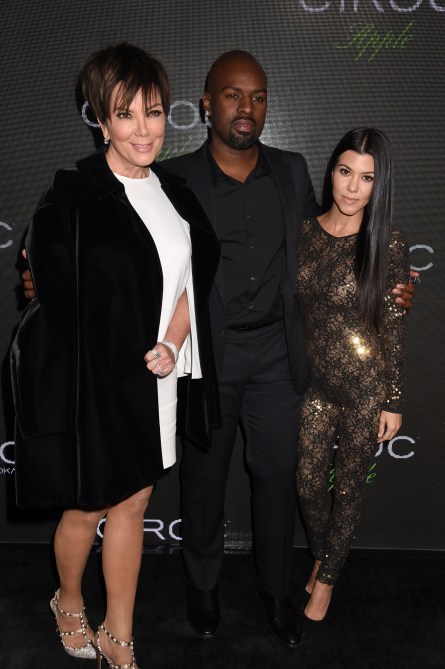 BEVERLY HILLS, CA - NOVEMBER 22:  (L-R) TV personality Kris Jenner, Corey Gamble, and TV personality Kourtney Kardashian attend Sean "Diddy" Combs Exclusive Birthday Celebration Presented By CIROC Vodka on November 22, 2015 in Beverly Hills, California.