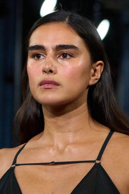 A model wearing pink highlighter.