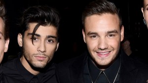 LOS ANGELES, CA - NOVEMBER 23: (L-R) Recording artists Louis Tomlinson, Zayn Malik, Liam Payne, and model Heidi Klum attend the 2014 American Music Awards at Nokia Theatre L.A. Live on November 23, 2014 in Los Angeles, California.