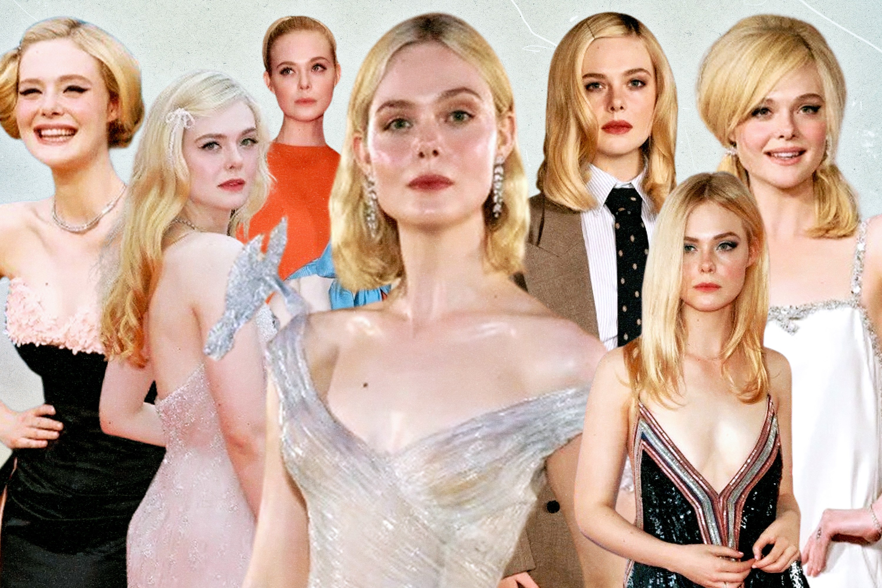 A collage of Elle Fanning's best red carpet moments