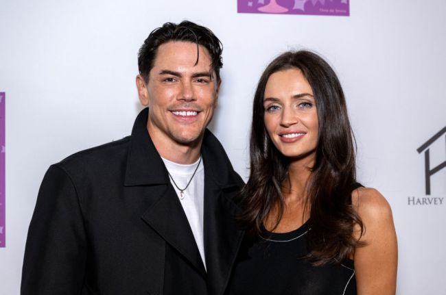 Television personality Tom Sandoval (L) and model Victoria Lee Robinson attend The Unofficial Vanderpump Rules Ultimate Trivia Book release party at SUR Restaurant & Lounge on October 15, 2024 in West Hollywood, California