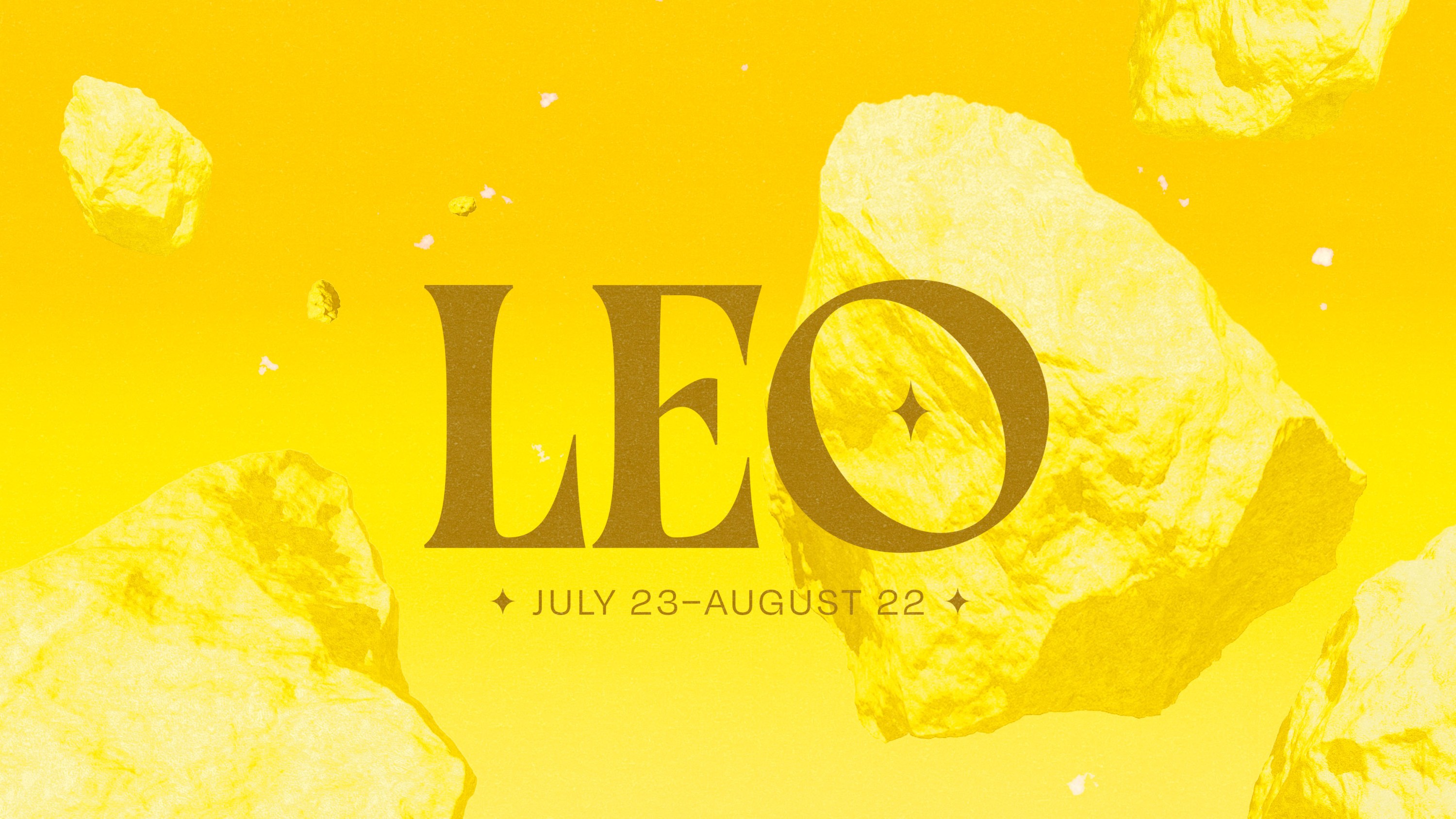 The word 'Leo' floating over outer space