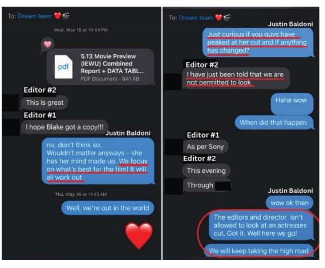 Justin Baldoni texts