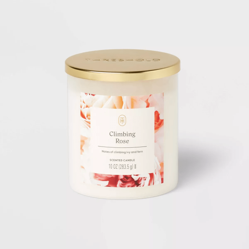 Threshold Lidded Glass Jar Candle - Climbing Rose