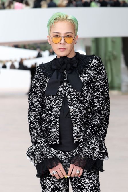 PARIS, FRANCE - JANUARY 28: (EDITORIAL USE ONLY - For Non-Editorial use please seek approval from Fashion House) G-Dragon attends the Chanel Haute Couture Spring-Summer 2025 show as part of Paris Fashion Week on January 28, 2025 in Paris, France.